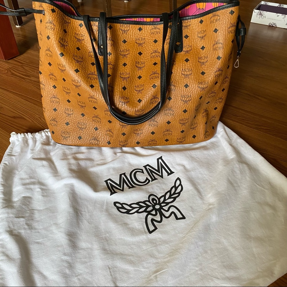 MCM reversible shopper tote bag